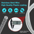 Azuneyeunt 2 Pack 3.3 1/8 (1m 3mm) Outdoor & Travel Security Cable with Loops, ft x in x Braided Safety Wire, Flexible