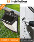 128LED 800LM IP65 Magnetic Solar Lights Outdoor, Motion Sensor Lights for Metal Fence, Waterproof Magnetic Outdoor