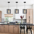 Black Industrial Farmhouse Pendant Light, Vintage Metal Rustic Hanging Light, Adjustable Height Kitchen Island Pendant