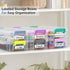 6 Pack) Extra Large Pencil Box, Plastic Hard Pencil Pen Case, Clear Crayon Box Bulk Marker Organizer, Plastic Storage