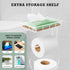 Inspired Living 3 Toilet Paper Holder Stand with Phone or Wipes Bamboo Shelf, Durable Free Standing Toilet Tissue Roll