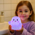 nextanG Dimmable Cute Ghost Night Light for Kids, Rechargeable Silicone Bedside Night Light with Tap Control, Nursery