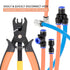 Push to Connect Fittings Disconnect Tong Tool for Removing Push-fit Pneumatic Fittings 1/4”, 5/16” (6mm, 8mm) Quick Connect Air Hose Fittings Removal Tool by PLATATO