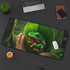 GENERIC Maranta Prayer Plant and Green Tree Frog Desk Mat Tropical Rainforest Design