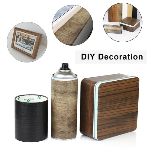 PACK 4inch 33ft,Self Projects,1 BOMEI Walnut Wood Grain Repair Tape X Adhesive Repair Patch for Furniture, Floors