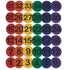 5" Pack 36. S&S Worldwide Spectrum Numbered, Anti-Skid, Soft Round Vinyl Spot Markers for PE / Gym Classes, Class Room