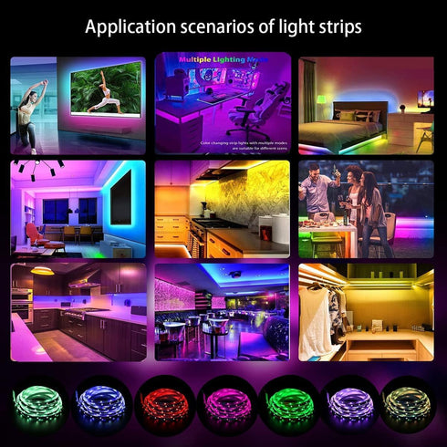 TK99SW 16.4ft LED Strip Lights LED Lights for Bedroom,TV Backlight, Party,Gaming Room, Home Decoration,with Remote,USB