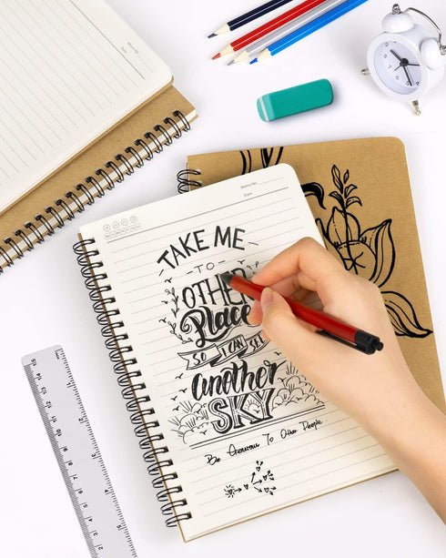 Spiral Notebooks A5 Lined, 5 Pcs College Ruled Journals Bulk, 120 Pages/60 Sheets, Thick Paper for Work
