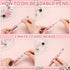 Colarr 24 Sets DIY Beadable Plastic Pens, Assorted Bead Pens with Black Ink for Women, Students, Crafts, Office Gifts
