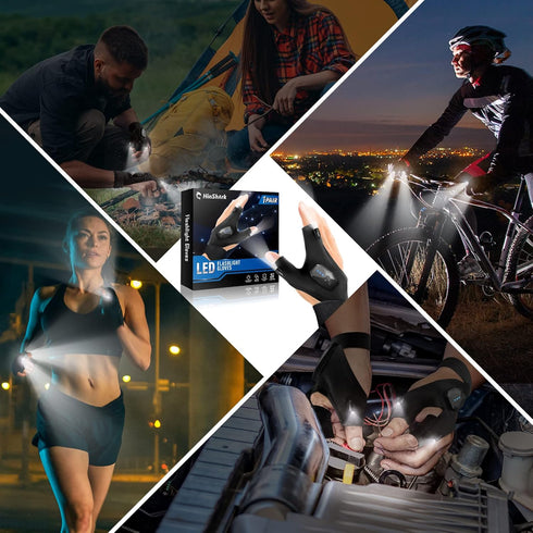 Hinshark LED Flashlight Gloves for Men, Rechargeable Cool Gadgets, Unique Birthday Gifts for Dad