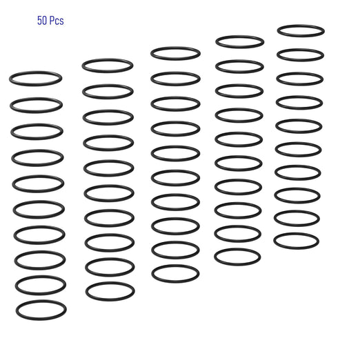 50 PCS Nitrile Rubber O Ring, 20mm OD, 18mm ID, 1mm Width, Metric Buna-N NBR Sealing Gasket, Black