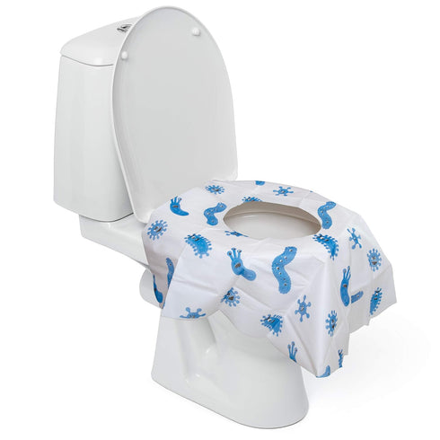 Potty Shields Toilet Seat Covers Disposable (6 Pack) - XL Waterproof Toilet