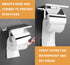 304 Toilet Paper Holder with Phone Shelf and Waterproof Cover, SUS Stainless Steel Tissue Roll Storage Rack (Polished