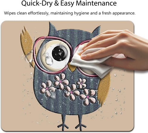 Cute Cartoon Owl Mouse Pad - Retro Personalized Design Vintage Owl Mouse Pads