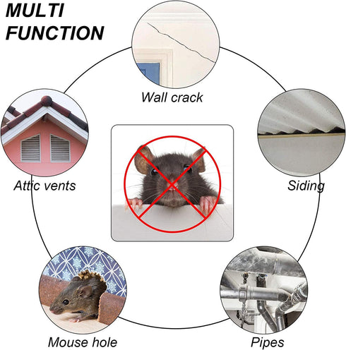 Steel Wool for Mice Control - |15FT (150G)| - Steel Wool 0000 Fill Fabric Fine Wire Wool to Keep Annoying Animals away from Holes Wall Cracks Vents