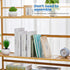 Suzile Clear Acrylic Magazine File Holder with Vertical Compartments, Desk Organizer Book Rack for Paper Folder Office