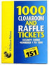 Chiltern Wove Stationary KC4306, 159gm, 1000 Cloakroom and Raffle Tickets (One Pack)