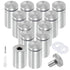 Luomorgo 12 Pcs 1" x 2" Stainless Steel Standoff Screws, Wall Sign Standoff Mounting Hardware for Hanging Acrylic
