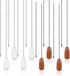 lasuroa 8pcs Ceiling Fan Pull Chain Extenders, 13 Inch Wooden Beaded Balls Light