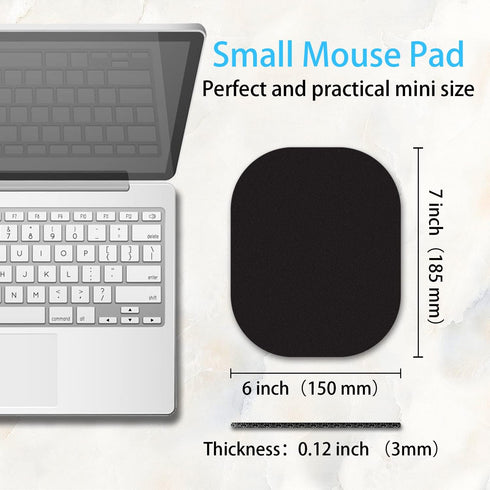 CJYRHFY 6 7 InchMini Small Mouse Pad x Mouse Pad Thick for Laptop Wireless Mouse Home Office Travelwith Non-Slip Rubber