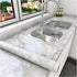 Yancorp White Gray Contact Paper Marble Wallpaper Peel and Stick for Kitchen Countertops Backsplash, 11.8"X120"