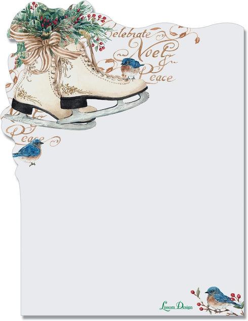 Lissom Design Sticky Notes - Designer Self-Stick Note Pad for Home or Office Self-Adhesive Notepad, 75-Sheets, Winter Wonderland