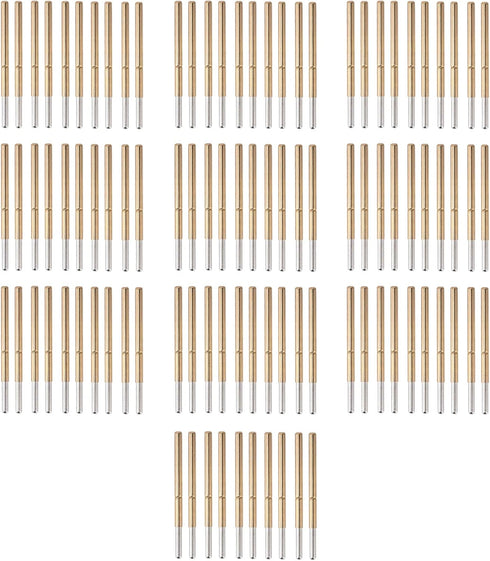 Spring Contact Probe, 100PCS Round Pogo Pins, Mini Size Stainless Steel Wire with Brass Plunger for Soldering
