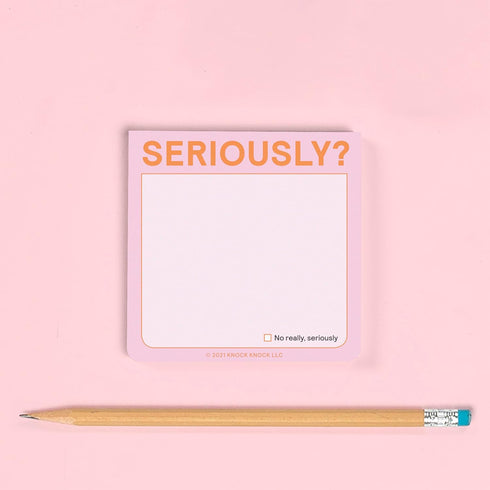 Knock Knock Seriously?! Sticky Note (Pastel Version, 3 x 3-Inches) (Pack of 1)