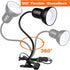 360 Desk Lamp, Rotation Clip On Reading Light - Gooseneck Lamp with Cable, Portable Clamp Light for Bedroom, Office