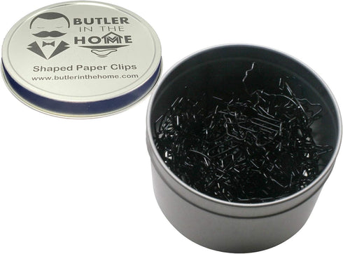 Scottish Terrier/Schnauzer Shaped Paper Clips, 100 Count, Great for Collectors or Office Gift, Tin