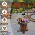Solar Lights Outdoor with Planter Pot,Metal Dog Solar Lamp Post with Planter Base Outdoor Decorative