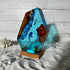 (6 4IN) Ocean Scene LED Night Light, Underwater Marine Life Resin Lamp, Color Changing Desk Decor with Wooden Base *