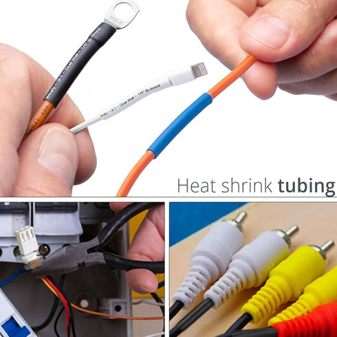 TOP-VIGOR 10mm Heat Shrink Tubing, 3M Length, 2:1 Ratio Adhesive-Lined for Electrical Insulation, Black