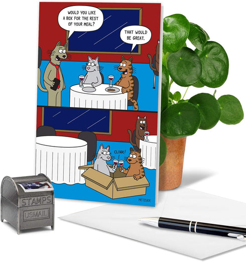 NobleWorks Funny Anniversary Card with Envelope, Cartoon Marriage Humor, Spouse Notecard for Anniversary