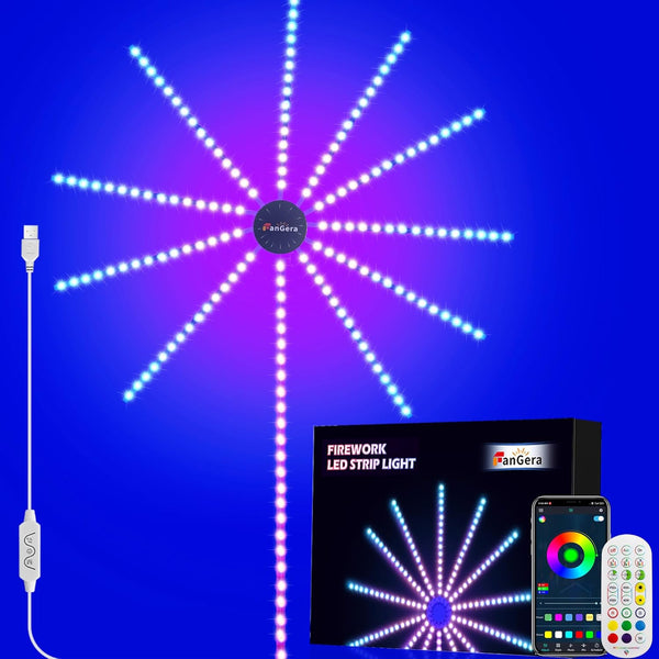 FanGera Smart Firework LED Lights Indoor, Music Sync LED Firework Lights with Firework