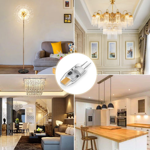 YUIIP G4 LED Bulbs Bi-Pin Base Lights, 1.2W AC/DC 12V, 10 Pack Warm White G4 Light Bulb