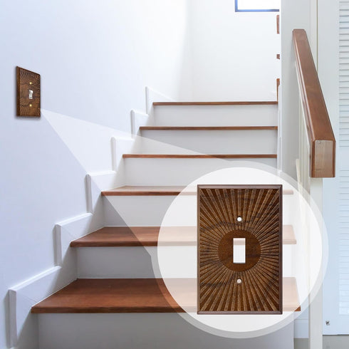 10 (8.2 13cm,Single DoubleFill Pcs Walnut Wood Switch Cover Brown Outlet Covers Wall Plate Decorative Boho Plug Plate
