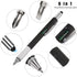 Zhanmai 16 Pieces 6 in 1 Multi Tool Gift Pen with Ruler, Level Gauge, Ballpoint Pen and Refills (Black, Silver)