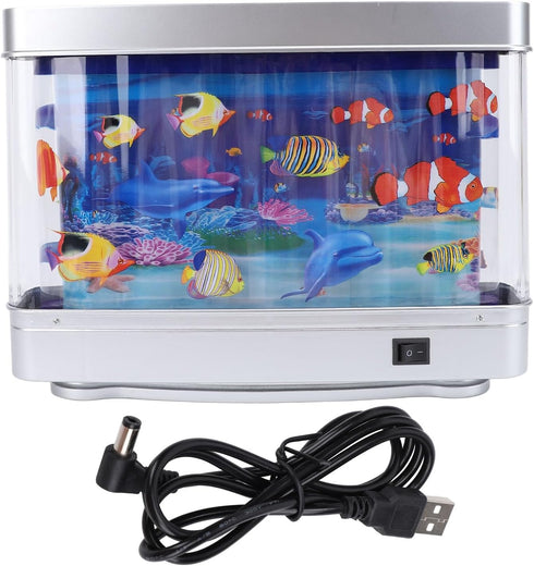 Fake Fish Tank Lamp Mini Decorative Tropical Fish Artificial Aquarium Night Light