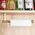 ASTOFLI Brushed Gold Paper Towel Holder, Wall Mount 2 Pack, Self Adhesive Under Cabinet No Drilling Kitchen Decor