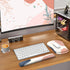 HAOCOO Mouse Pad with Wrist Rest, Gel Wrist Rest Combo for Computer Keyboard and Mouse Pad Set, Pink Boho Ergonomic