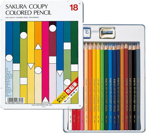 Sakura Craypas Coupy Colored Pencils, 18 Colors, PFY18