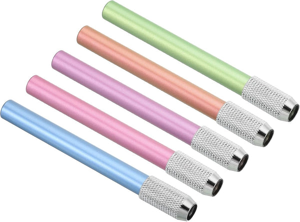PATIKIL Pencil Extenders, 5 Pack Metal Handle Adjustable Pencil Holder for Artists Drawing and Shading, Multi-Color