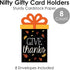 Set 8 Big Dot of Happiness Give Thanks - Thanksgiving Party Money and Gift Card Sleeves - Nifty Gifty Card Holders
