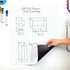 Really Good Stuff Jumbo Magnetic Dry Erase Graph Sheet, 17" x 22" | Classroom Essentials for Home, School, Office