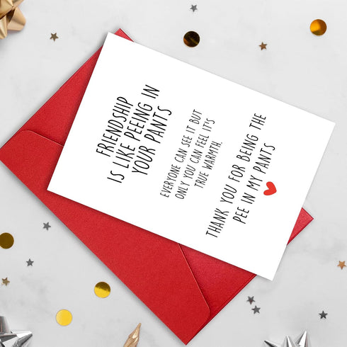 Bhiosng Funny Best Friend Birthday Card, Friendship Day Card for Men Women, Cute Bestie Best Friends Valentine's Day