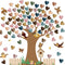 Boho Classroom Tree Bulletin Board Set with 3D Heart Shape Cutouts for School Teacher Wall Decor