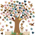 Boho Classroom Tree Bulletin Board Set with 3D Heart Shape Cutouts for School Teacher Wall Decor
