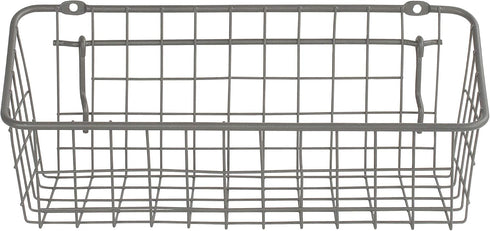 Spectrum (Pack 2) Pegboard & Wall Mount Wire Basket Small (Industrial Gray) - Storage & Organizer for Garage, Tools