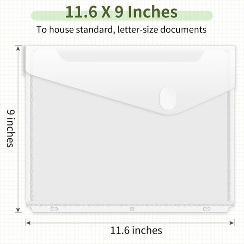 Sooez 30 Pack Binder Folders, Heavyweight Pockets for 3 Ring Binder, High Capacity Clear Binder Pouch